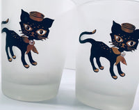 Load image into Gallery viewer, Maida Amour Hipster Siamese Male Kitten Double Old Fashion Glasses (Set of 4)
