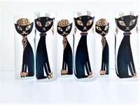 Load image into Gallery viewer, Maida Amour Hipster Siamese Cat Tall Collins Glasses (Set of 6)
