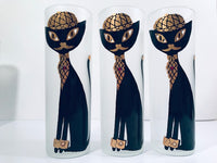 Load image into Gallery viewer, Maida Amour Hipster Siamese Cat Tall Collins Glasses (Set of 6)
