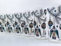 Load image into Gallery viewer, Georges Briard Signed Mid-Century Christmas Tree Branch and Ornament Highball Glasses (Set of 6)
