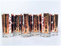 Load image into Gallery viewer, Fred Press Signed Mid-Century Bourbon Cocktail Highball Glasses (Set of 6)
