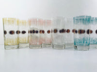 Load image into Gallery viewer, Fred Press Signed Mid-Century Atomic Sunburst Highball 17-Piece Set
