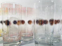 Load image into Gallery viewer, Fred Press Signed Mid-Century Atomic Sunburst Highball 17-Piece Set
