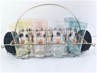 Load image into Gallery viewer, Fred Press Signed Mid-Century Atomic Sunburst Highball 17-Piece Set
