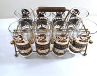 Load image into Gallery viewer, Georges Briard Signed Mid Century Muddled Wisdom 10-Piece Bar Set and Bar Cloth
