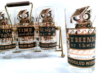 Load image into Gallery viewer, Georges Briard Signed Mid Century Muddled Wisdom 10-Piece Bar Set and Bar Cloth
