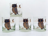 Load image into Gallery viewer, Couroc Signed Mid-Century Black and 22-Karat Gold Owl 9-Piece Set
