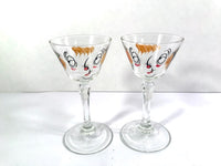 Load image into Gallery viewer, Gay Fad Mid-Century Tipsy Martini Glasses (Set of 2)
