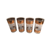 Load image into Gallery viewer, Fred Press Signed Mid-Century Fleur De Lis Highball Glasses (Set of 4)
