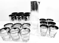 Load image into Gallery viewer, Vitreon Queens Luster Mid-Century Platinum 19-Piece Bar Set
