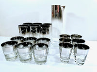 Load image into Gallery viewer, Vitreon Queens Luster Mid-Century Platinum 19-Piece Bar Set
