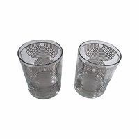 Load image into Gallery viewer, Georges Briard Signed Mid-Century Silver Abstract Double Old Fashion Glasses (Set of 2)
