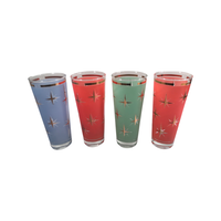 Load image into Gallery viewer, Bartlett Collins Mid-Century Atomic North Star Tall Collins Cocktail Glasses (Set of 4)

