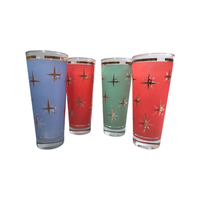 Load image into Gallery viewer, Bartlett Collins Mid-Century Atomic North Star Tall Collins Cocktail Glasses (Set of 4)
