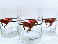 Load image into Gallery viewer, Georges Briard Signed Mid-Century Kentucky Derby Double Old Fashion Glasses (Set of 6)
