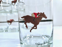 Load image into Gallery viewer, Georges Briard Signed Mid-Century Kentucky Derby Double Old Fashion Glasses (Set of 6)
