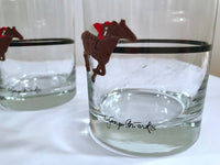 Load image into Gallery viewer, Georges Briard Signed Mid-Century Kentucky Derby Double Old Fashion Glasses (Set of 6)
