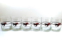 Load image into Gallery viewer, Georges Briard Signed Mid-Century Kentucky Derby Double Old Fashion Glasses (Set of 6)
