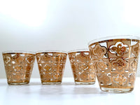 Load image into Gallery viewer, Culver Signed Mid-Century 22-Karat Gold Clover Glasses (Set of 4)
