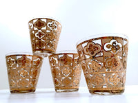 Load image into Gallery viewer, Culver Signed Mid-Century 22-Karat Gold Clover Glasses (Set of 4)
