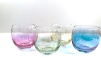 Load image into Gallery viewer, Federal Glass Mid-Century Somewhere Over the Rainbow Roly Poly Glasses (Set of 4)
