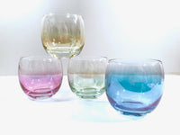Load image into Gallery viewer, Federal Glass Mid-Century Somewhere Over the Rainbow Roly Poly Glasses (Set of 4)
