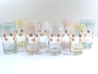 Load image into Gallery viewer, Fred Press Signed Mid-Century Atomic Sunburst Highball Glasses (Set of 8)
