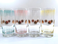 Load image into Gallery viewer, Fred Press Signed Mid-Century Atomic Sunburst Highball Glasses (Set of 8)
