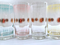 Load image into Gallery viewer, Fred Press Signed Mid-Century Atomic Sunburst Highball Glasses (Set of 8)
