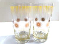 Load image into Gallery viewer, Fred Press Signed Mid-Century Atomic Sunburst Highball Glasses (Set of 8)
