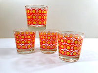 Load image into Gallery viewer, Colony Frolic Groovy Retro Orange &amp; Yellow Circle 6-Piece Bar Set
