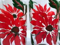 Load image into Gallery viewer, Vintage Poinsettia Glasses (Set of 8)
