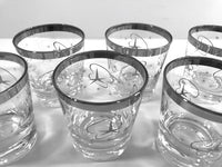 Load image into Gallery viewer, Mid-Century Silver Atomic Star Whiskey/Double Shot Glasses (Set of 8)
