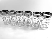 Load image into Gallery viewer, Mid-Century Silver Atomic Star Glasses (Set of 6)
