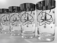 Load image into Gallery viewer, Mid-Century Silver Atomic Star Glasses (Set of 6)
