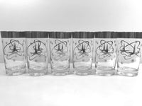 Load image into Gallery viewer, Mid-Century Silver Atomic Star Glasses (Set of 6)
