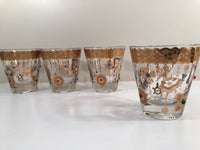 Load image into Gallery viewer, Culver Mid-Century 22-Karat Gold Charm Bracelet Double Old Fashion Glasses (Set of 4)
