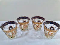 Load image into Gallery viewer, Culver Mid-Century 22-Karat Gold Charm Bracelet Double Old Fashion Glasses (Set of 4)
