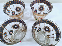 Load image into Gallery viewer, Culver Mid-Century 22-Karat Gold Charm Bracelet Double Old Fashion Glasses (Set of 4)
