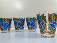 Load image into Gallery viewer, Georges Briard Signed Mid-Century Abstract Mosaic Double Old Fashion Glasses (Set of 4)
