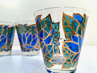 Load image into Gallery viewer, Georges Briard Signed Mid-Century Abstract Mosaic Double Old Fashion Glasses (Set of 4)
