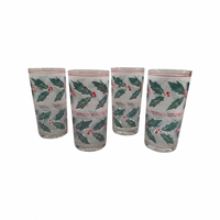 Load image into Gallery viewer, Culver Signed Mid-Century Frosted Holly and Berry Glasses (Set of 4)
