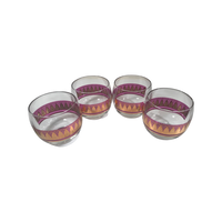 Load image into Gallery viewer, Culver Mid-Century 22-Karat Gold and Amethyst Roly Poly Glasses (Set of 4)
