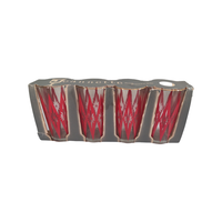 Load image into Gallery viewer, Mid-Century Jeannette Glassware Red Starburst Glasses (Set of 4)
