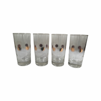 Load image into Gallery viewer, Fred Press Signed Mid-Century Atomic Sunburst Highball Glasses (Set of 4)
