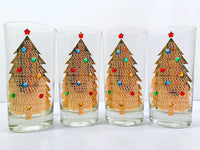 Load image into Gallery viewer, Culver Signed Mid-Century Jeweled Christmas Tree Highball Glasses (Set of 4)
