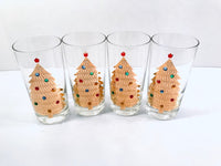 Load image into Gallery viewer, Culver Signed Mid-Century Jeweled Christmas Tree Highball Glasses (Set of 4)
