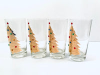 Load image into Gallery viewer, Culver Signed Mid-Century Jeweled Christmas Tree Highball Glasses (Set of 4)
