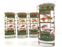 Load image into Gallery viewer, Vintage Fly Fishing Lure Highball Glasses (Set of 4)
