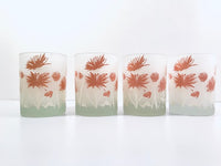 Load image into Gallery viewer, Georges Briard Signed Frosted Summer Flower Double Old Fashion Glasses (Set of 4)
